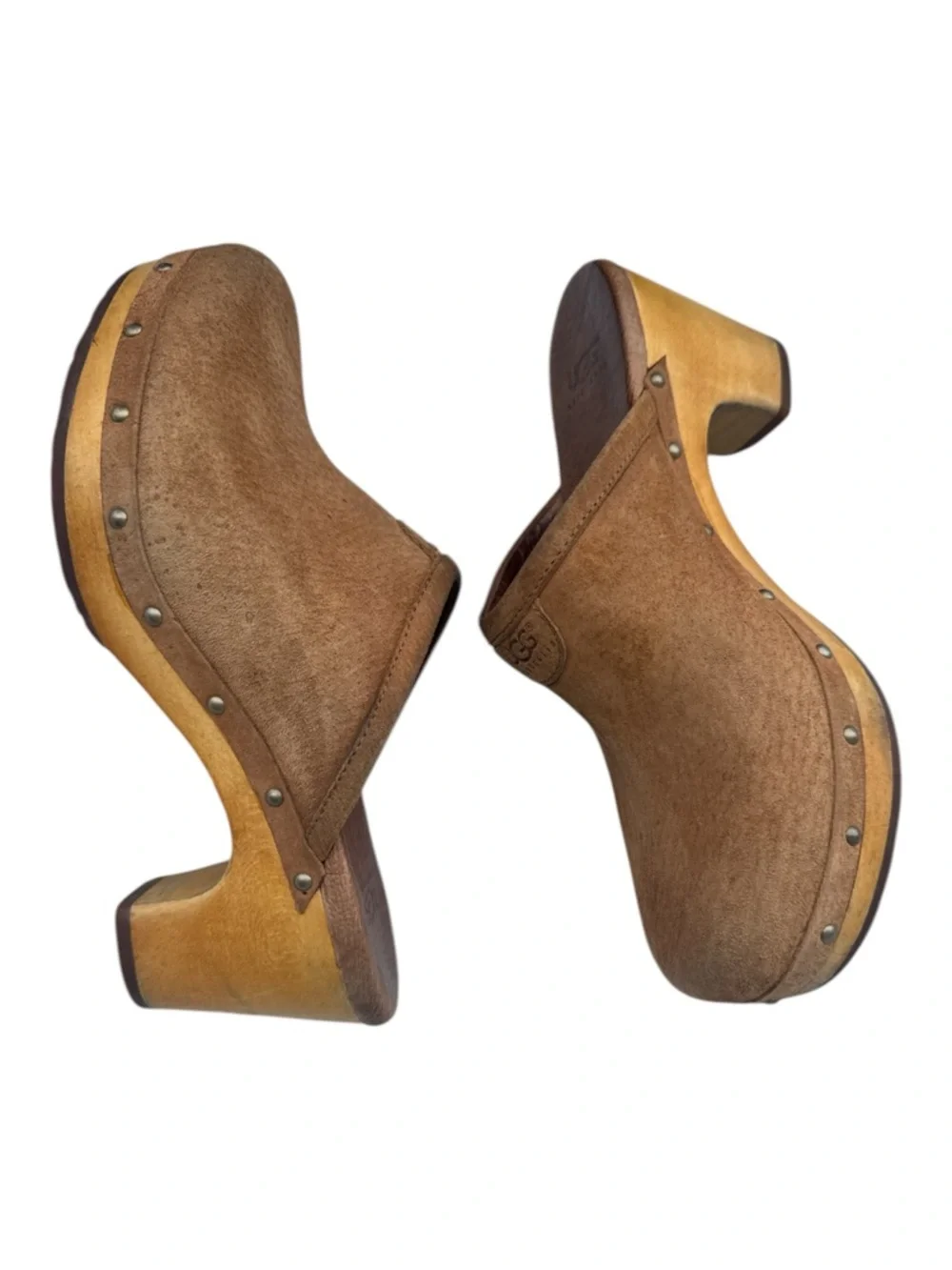 UGG Tan Chestnut Suede Slip-On Clogs with Box Size 6 EUC - Picture 3 of 13